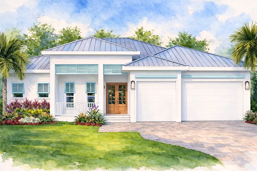 Custom home nearing completion in Southwest Florida
