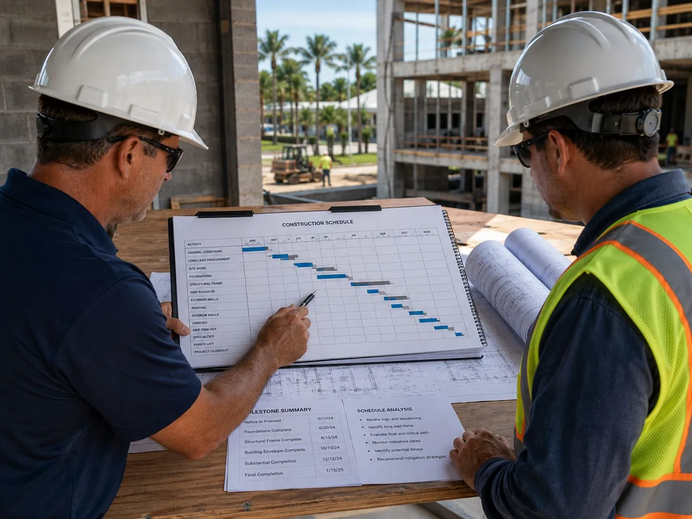 Construction schedule oversight Florida