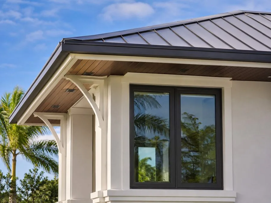 Impact-rated windows and a commercial-grade standing-seam aluminum roof on a Cloud Design Build home