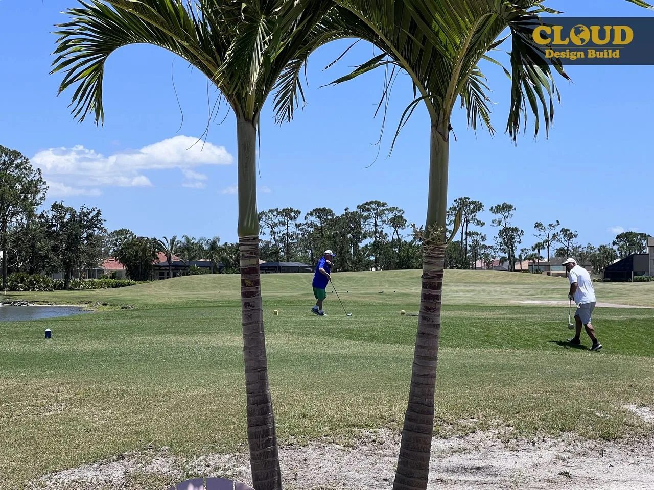 Golfers teeing off on the fairway at Burnt Store Marina Golf Course
